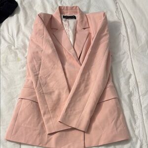 Zara Pink Blazer Tailored Suit Jacket